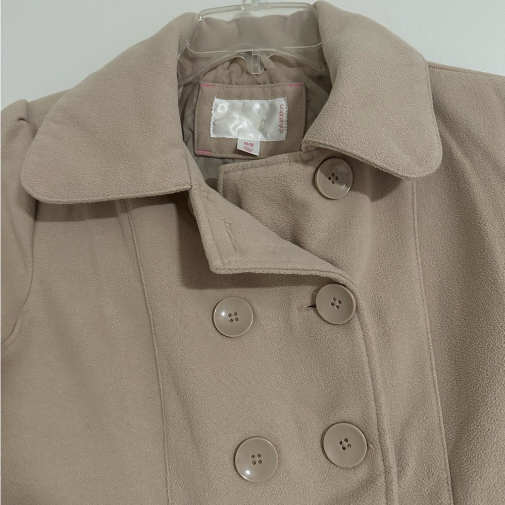 EUC peplum style Peacoat - Picture 2 of 8